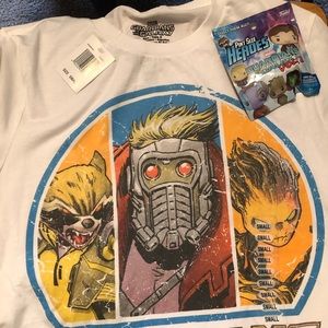 Guardians of The Galaxy Shirt and Mini Funko POP